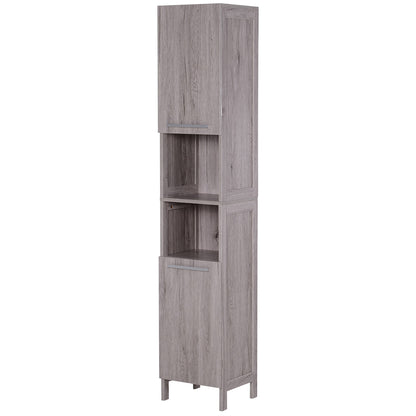 Bathroom Storage Cabinet 68'' Organizer Tall Tower Cupboard w/ Shelves Wood Grain Freestanding Furniture Bathroom Cabinets Wood Grain  at Gallery Canada