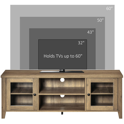 Fireplace TV Stand for TVs up to 60 inches, Wood TV Cabinet w/ Storage Doors or Living Room, Office, Grey Wash TV Stands   at Gallery Canada