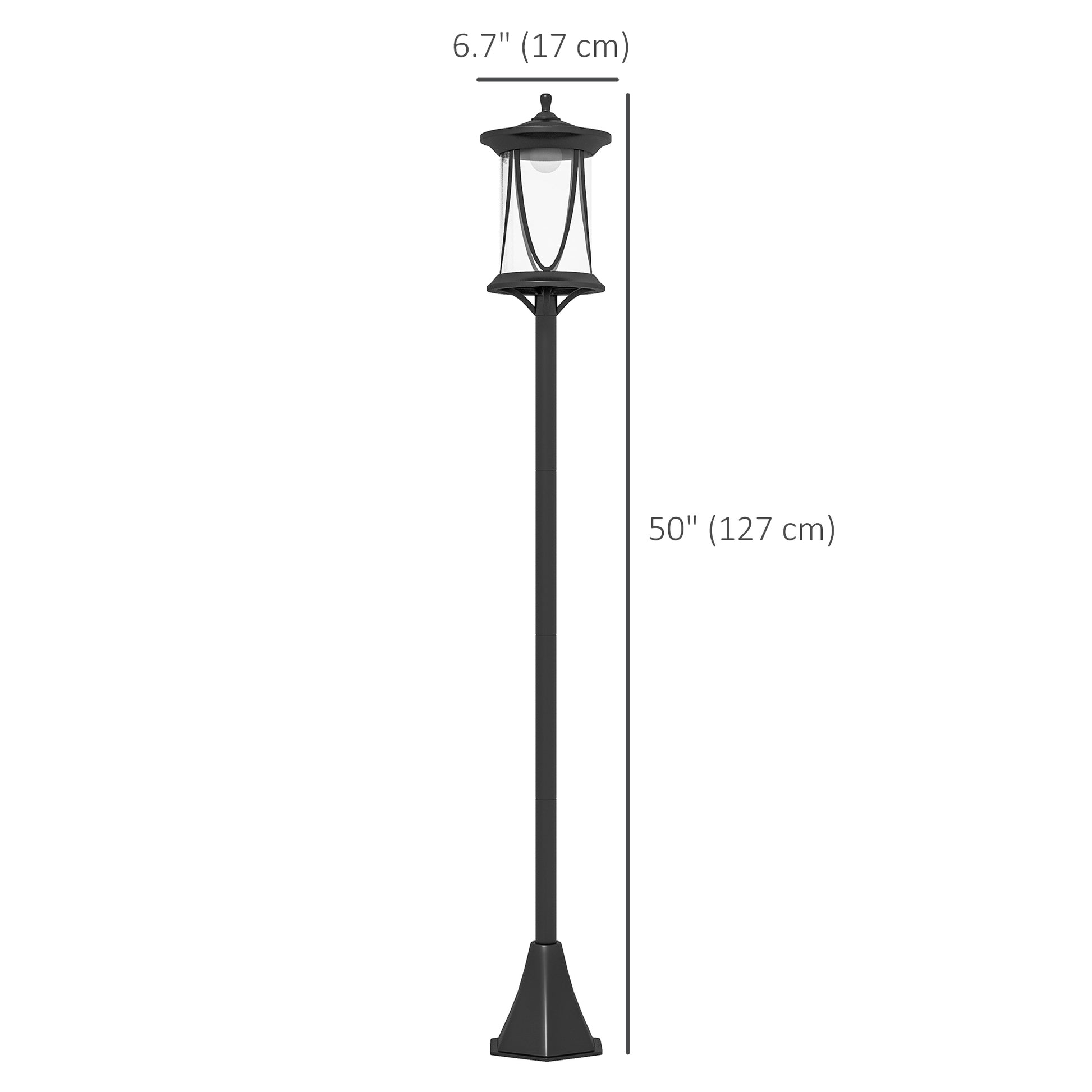 50" Solar Post Light, Cool White LED Outdoor Lamp, Waterproof IP44 for Patio, Garden, Backyard, Pathway Solar Post Lamps   at Gallery Canada