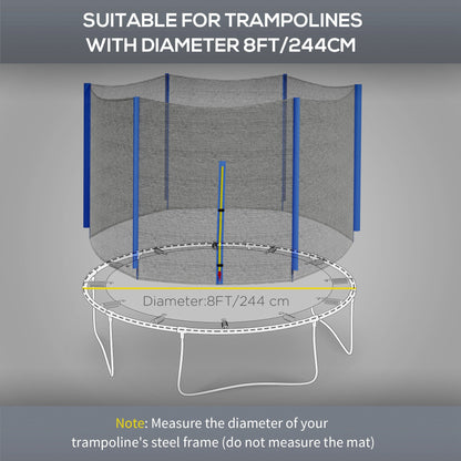 Trampoline Net Enclosure, Trampoline Netting Replacement with Zippered Entrance for 8ft Round Trampoline Trampolines   at Gallery Canada