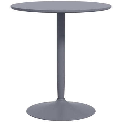 Modern Kitchen Table for 2, Round Dining Table with Steel Base for Living Room, Dining Room, Grey Dining Chairs   at Gallery Canada