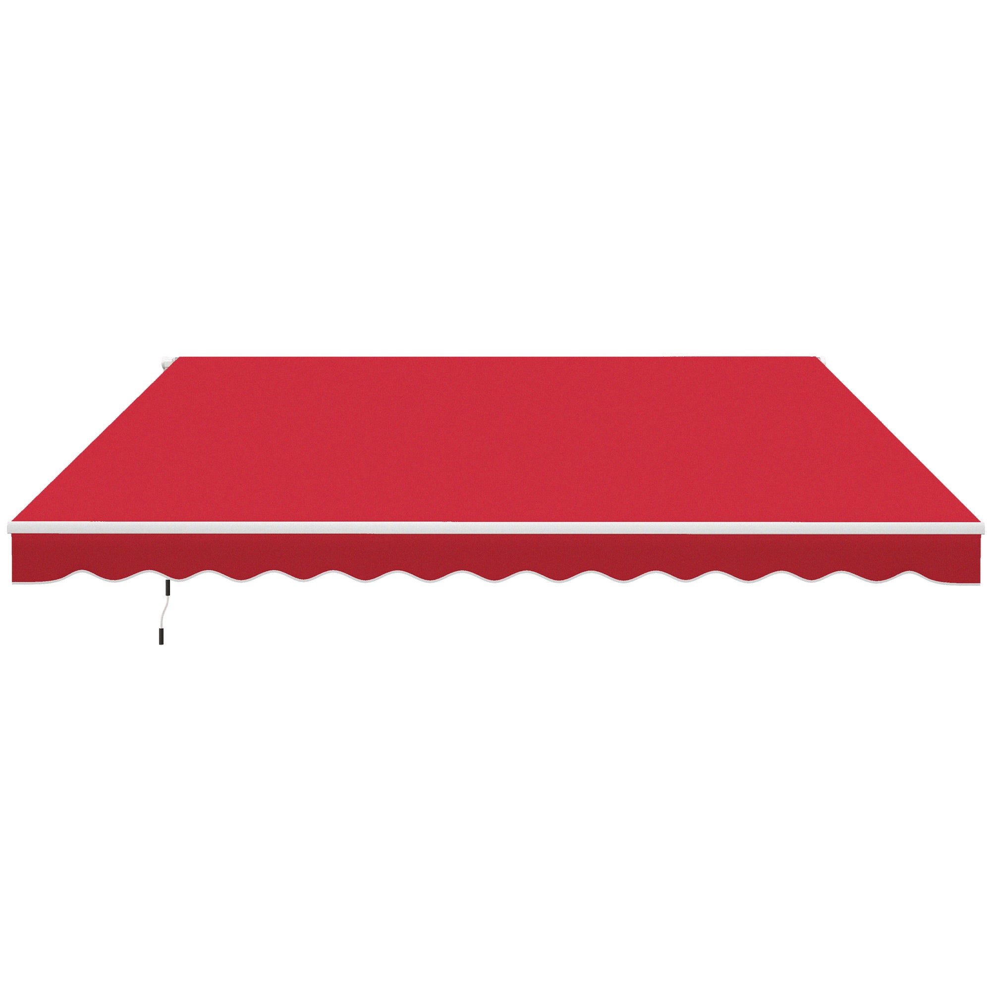 12' x 10' Retractable Awning Patio UV Resistant Fabric and Aluminum Frame for Deck, Balcony, Yard, Wine Red Deck Awnings at Gallery Canada