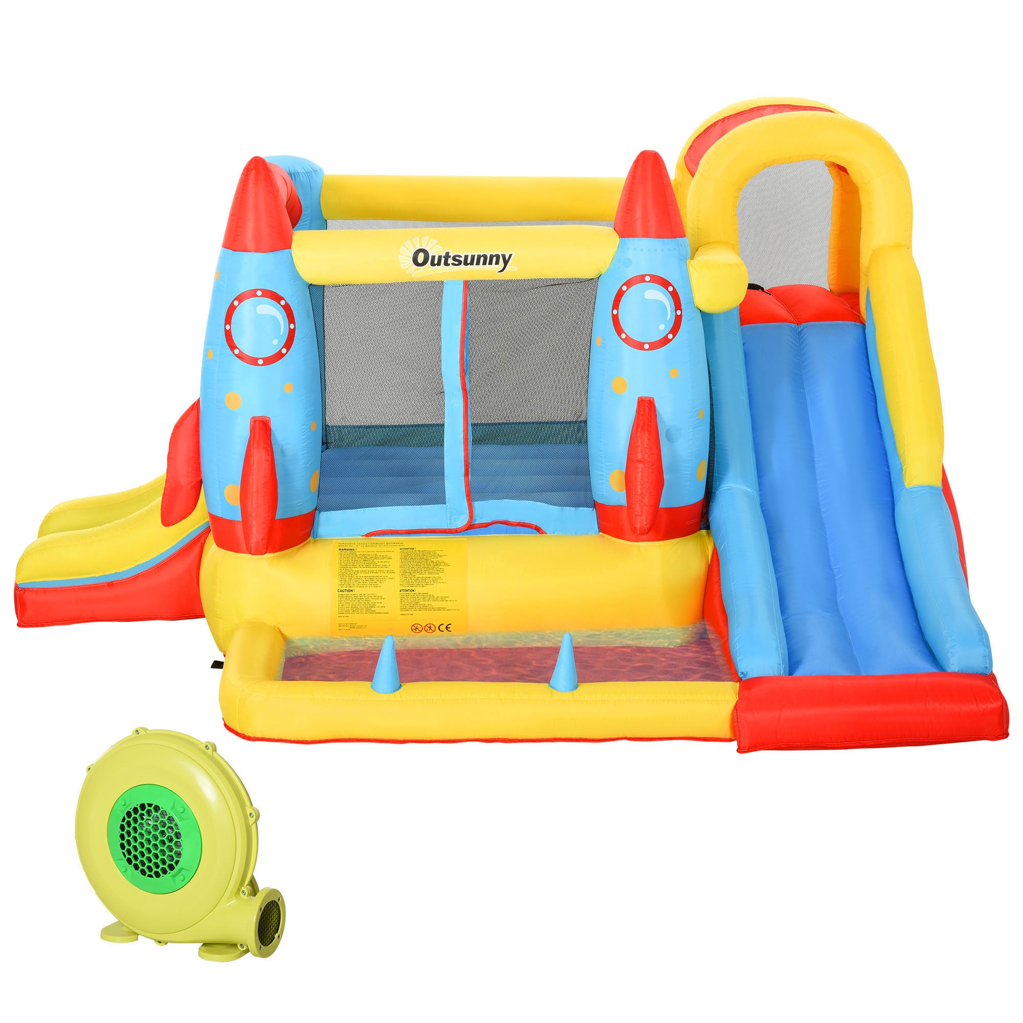 Bounce Castle Inflatable Trampoline Slide Pool Rocket Design 11.14' x 9.18' x 6.06' Inflatables at Gallery Canada