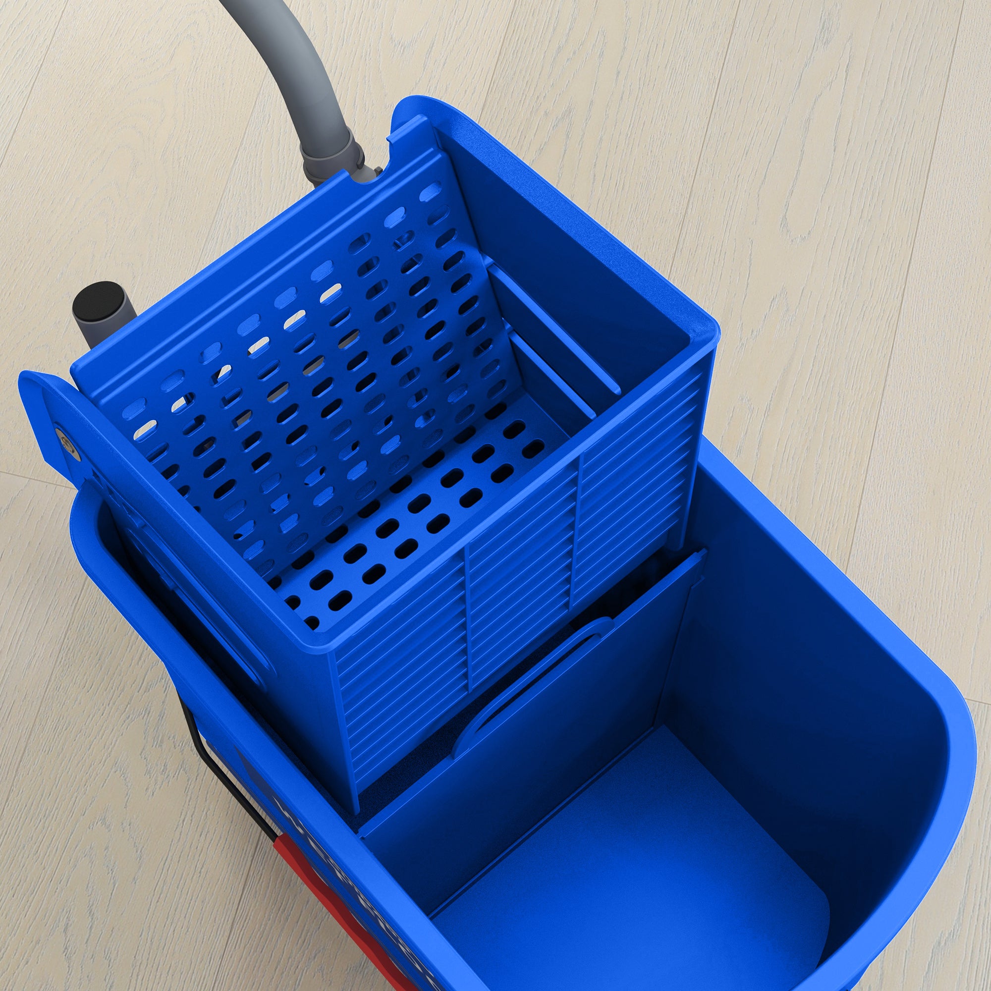 Mop Bucket with Wringer, Mop Bucket on Wheels for Floor Cleaning, 5 Gallon, Separate Dirty and Clean Water, Blue Household Supplies at Gallery Canada