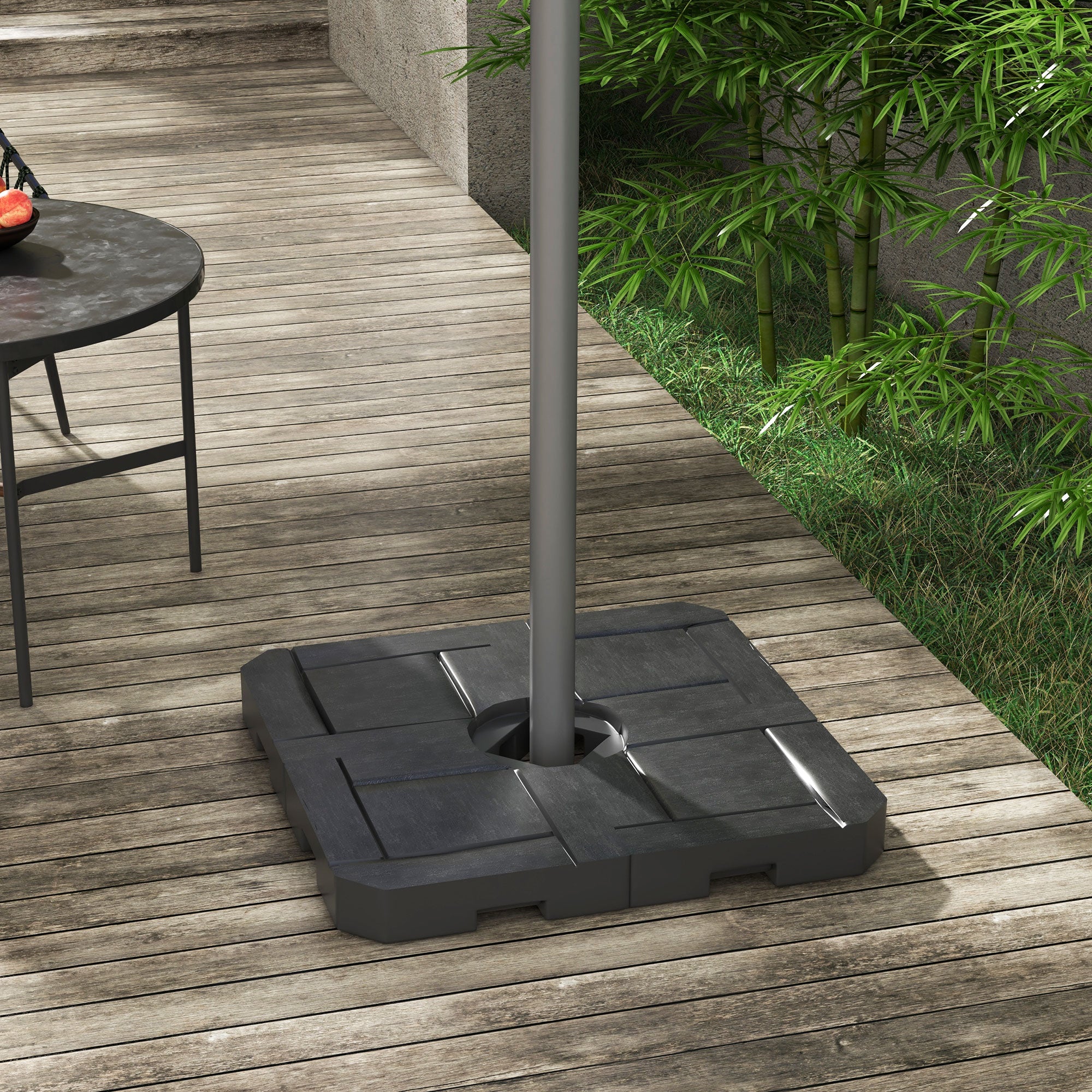 4PCs Patio Umbrella Base, Water or Sand Filled Cantilever Umbrella Weights for Cross Base with Handles, HDPE Umbrella Bases at Gallery Canada