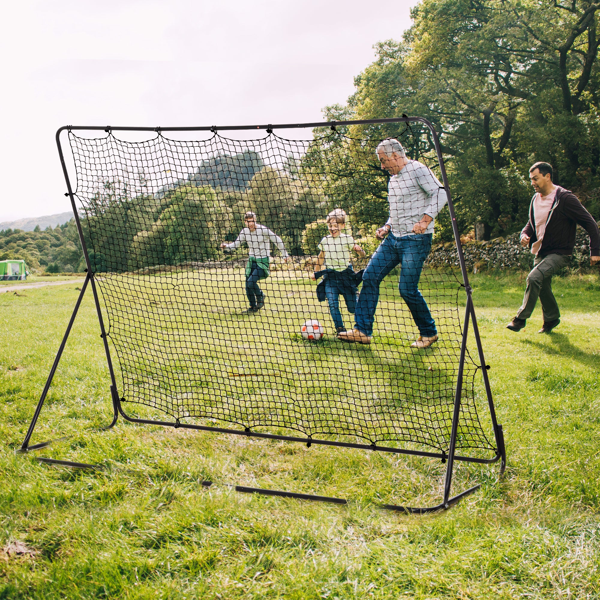 8' x 6' Soccer Rebounder Net with 5 Adjustable Angles for Backyard Park Training Practice Football at Gallery Canada