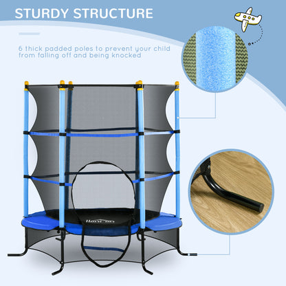 5Ft Trampoline for Kids with Safety Enclosure Net, for 3-10 Years, Blue Trampolines   at Gallery Canada