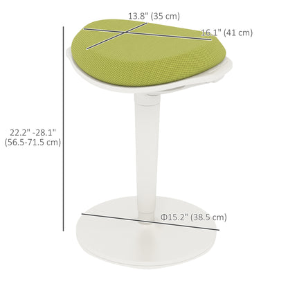 Standing Desk Stool, Ergonomic Wobble Chair, Adjustable Leaning Stool for Office Desks, with Rocking Motion, Green Office Chairs   at Gallery Canada