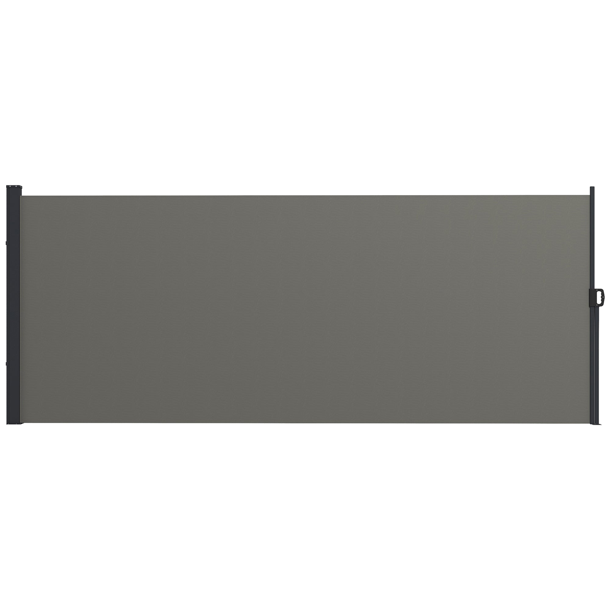 13' x 5' Retractable Side Awning, Outdoor Privacy Screen for Garden, Hot Tub, Balcony, Terrace, Pool, Dark Grey Side Awnings at Gallery Canada