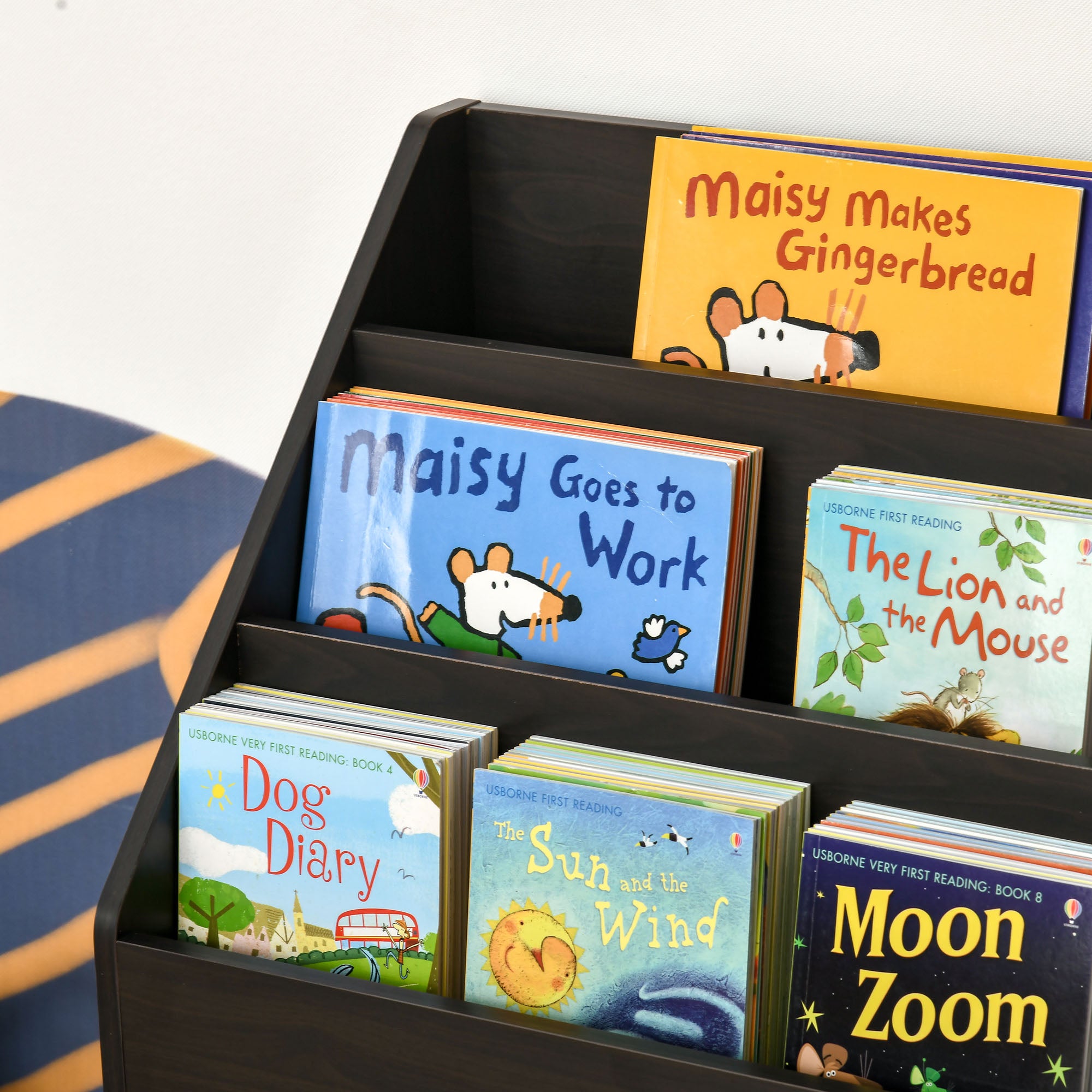Kids Bookcase Multi-Shelf Rack Organizer with Storage Drawer for Books for Reading Nook, Classroom, Bedroom, Playroom, Brown Baby & Kids Storage at Gallery Canada