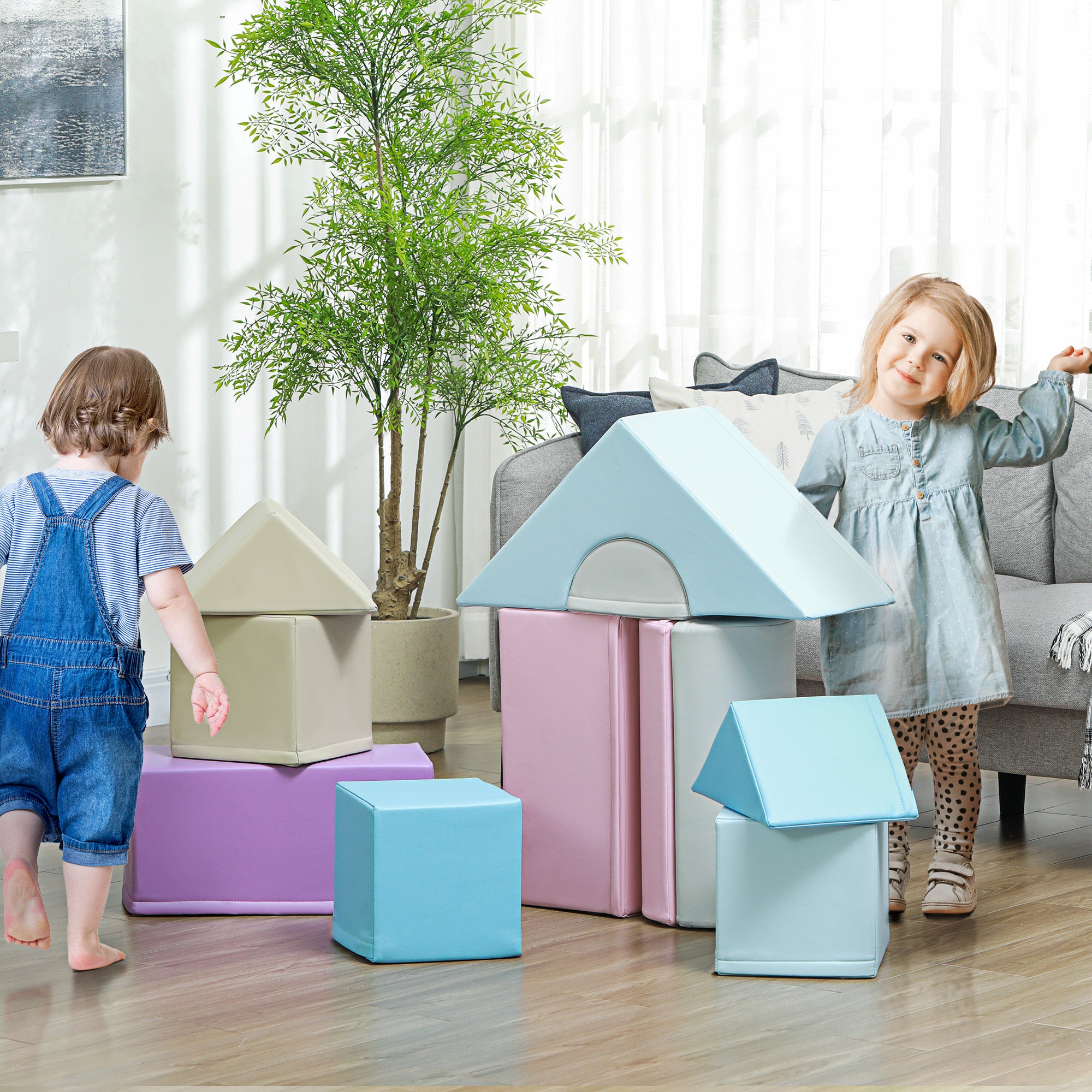 11 Piece Soft Play Blocks Kids Climb and Crawl Gym Toy Foam Building Multicolour Baby Gym & Playmats at Gallery Canada