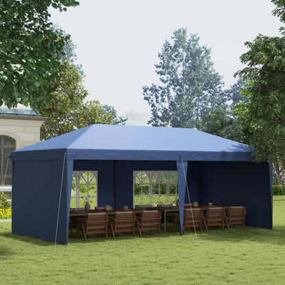 10' x 20' Outdoor Pop Up Canopy Tent Party Tent Instant Shelter W/ Carrying Bag, Blue Pop Up Canopies Blue at Gallery Canada