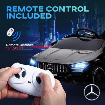 Mercedes-AMG Licensed 12V Ride on Car, Kids Electric Car with Remote Control, Spring Suspension, LED Lights, Black Electric Toy Cars   at Gallery Canada