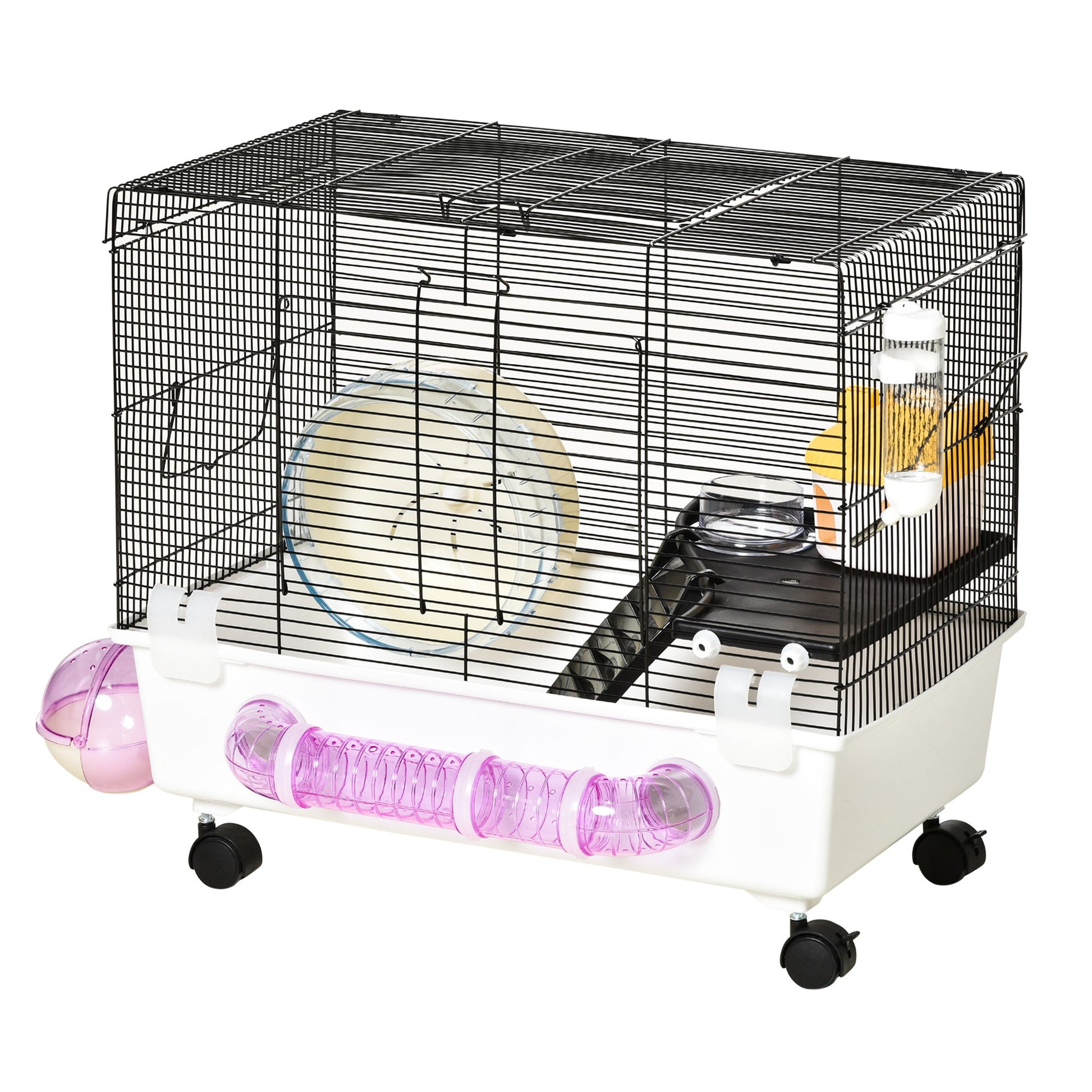 Multi-Storey Hamster Cage with Tubes, Wheel, Water Bottle, White Hamster Cages   at Gallery Canada