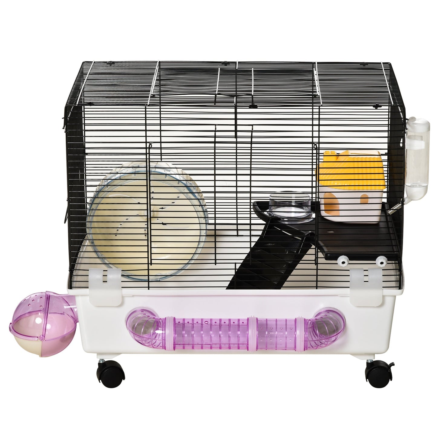 Multi-Storey Hamster Cage with Tubes, Wheel, Water Bottle, White Hamster Cages   at Gallery Canada