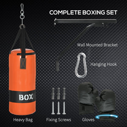 Hanging Punching Bag, Heavy Bag with Punch Gloves and Wall Mount Hanger for MMA and Muay Thai Workouts Punching Bag Hangers   at Gallery Canada