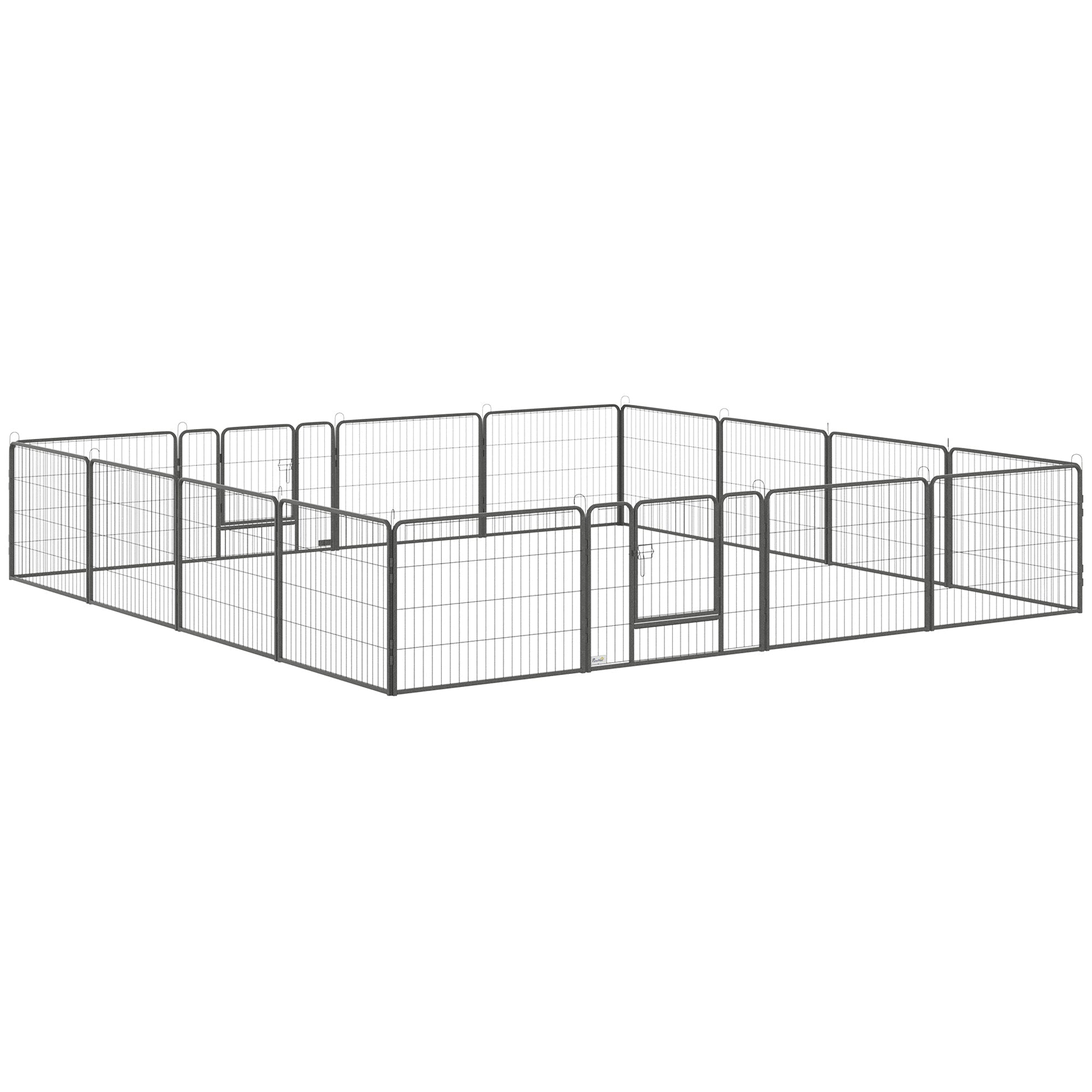 Heavy Duty Dog Playpen, 16 Panels Pet Playpen Dog Fence, Portable Puppy Exercise Pen, with 2 Doors Locking Latch, Outdoor or Indoor Use 23.5