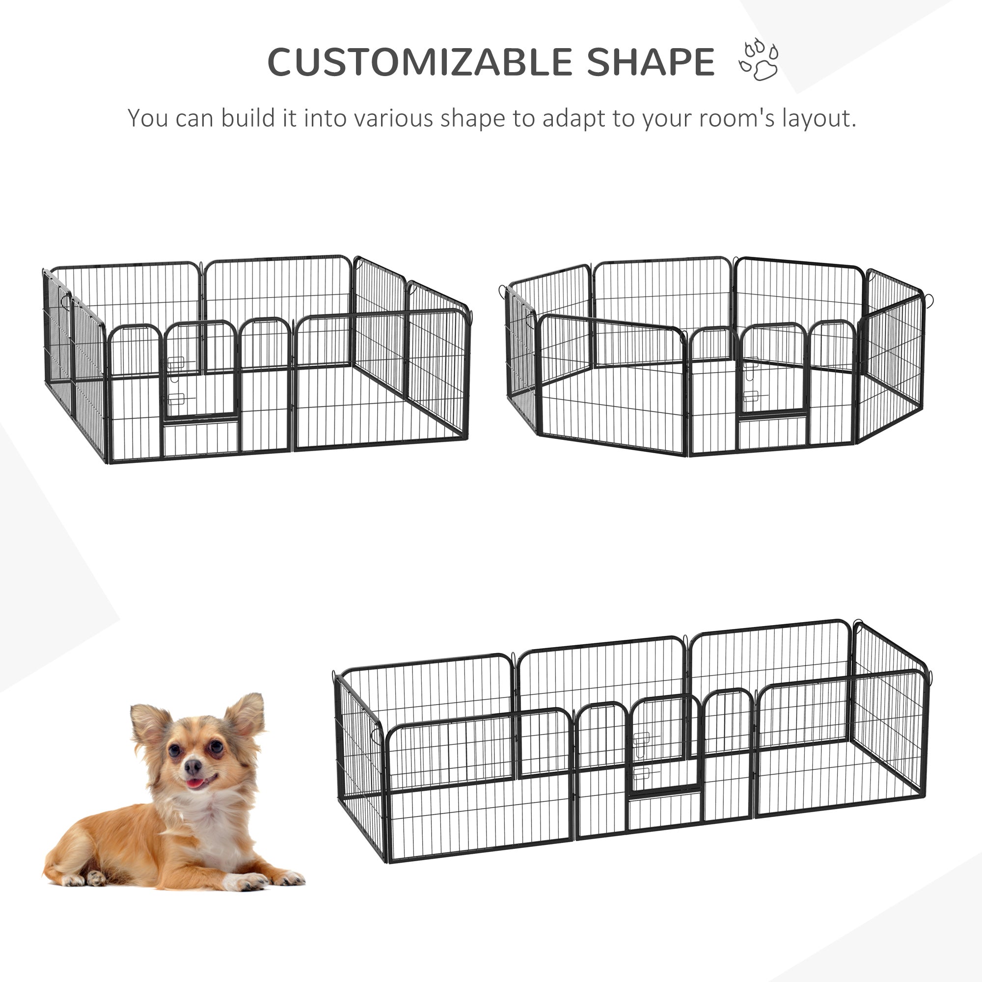 Heavy Duty Dog Playpen, 8 Panel 23.5