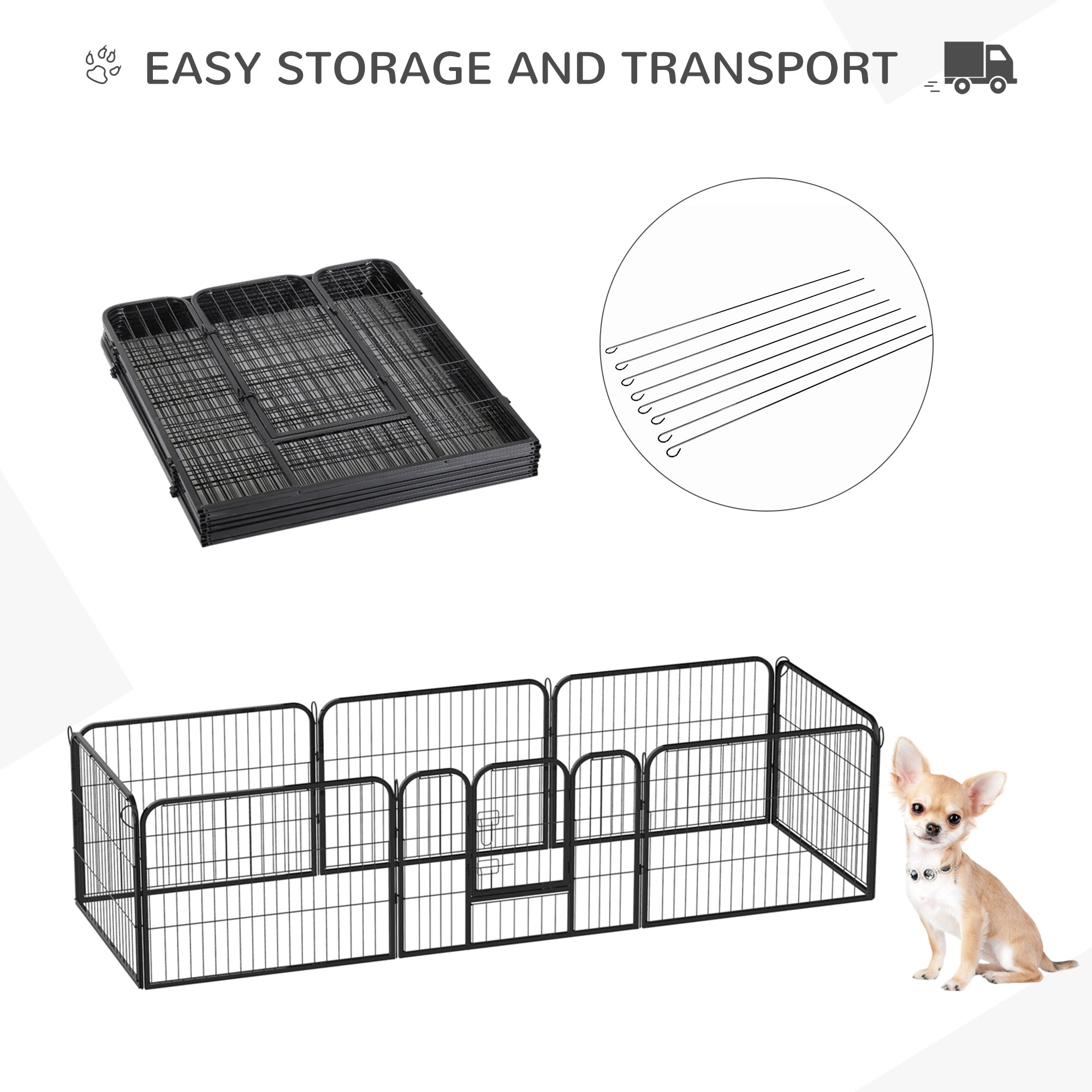 Heavy Duty Dog Playpen, 8 Panel 23.5