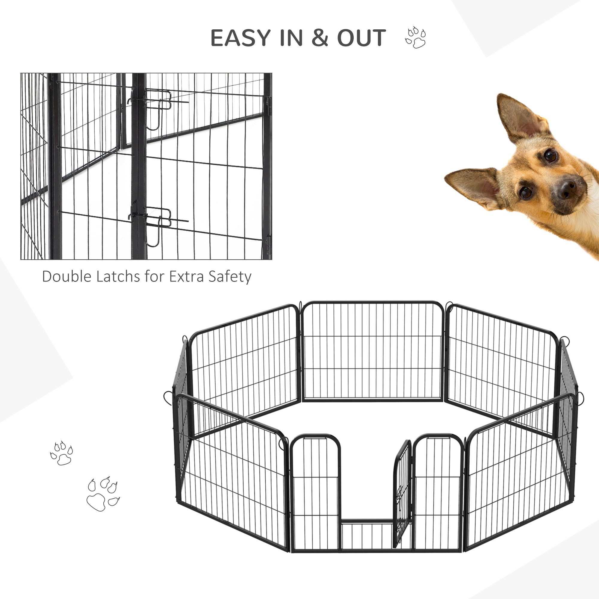 Heavy Duty Dog Playpen, 8 Panel 23.5