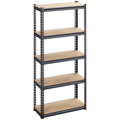 5-Tier Heavy Duty Metal Garage Shelf, Adjustable Industrial Utility Shelves, Black/Brown Display Bookshelves Multi Colour  at Gallery Canada