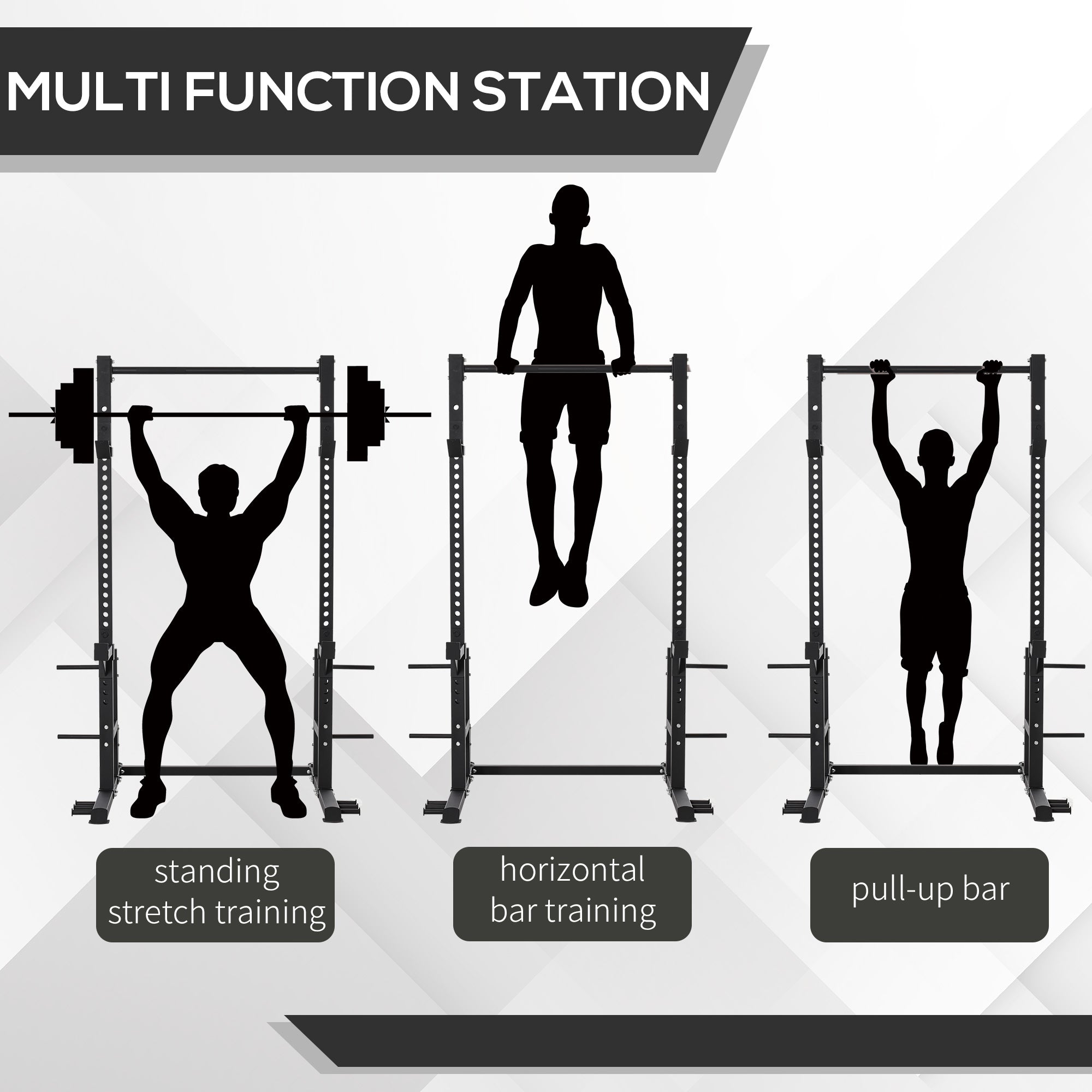 Heavy Duty Multi-Function Power Tower Exercise Workout Station Strength Training w/ Stand Rod for Home Gym Power Towers   at Gallery Canada