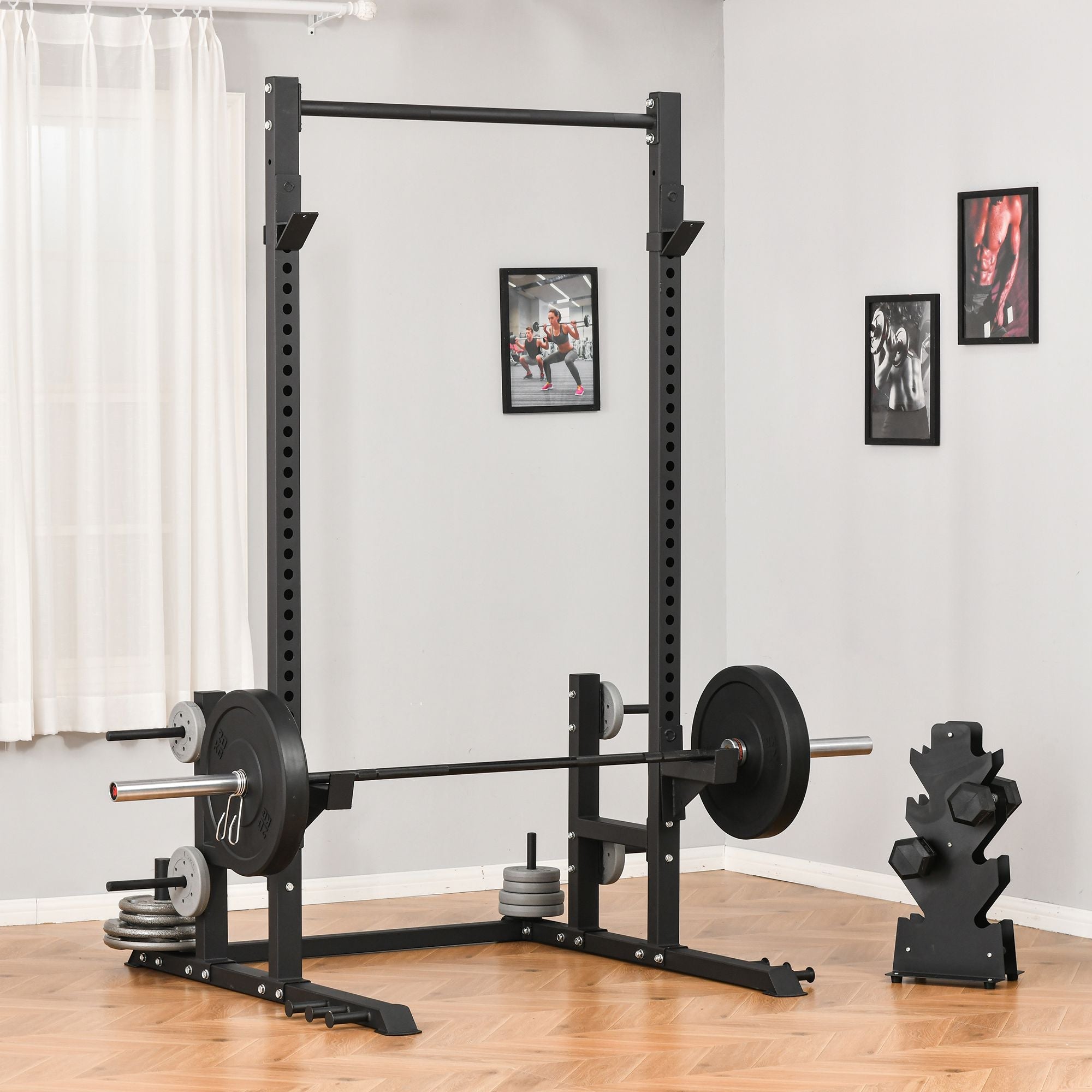 Heavy Duty Multi-Function Power Tower Exercise Workout Station Strength Training w/ Stand Rod for Home Gym Power Towers   at Gallery Canada