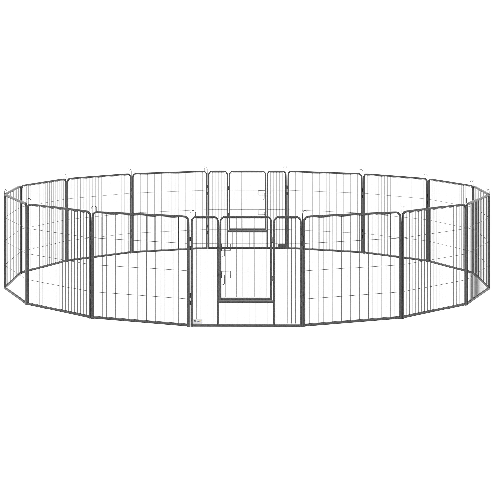 Steel 16-Panel Heavy Duty Pet Playpen with 2 Locking Doors, 31.5