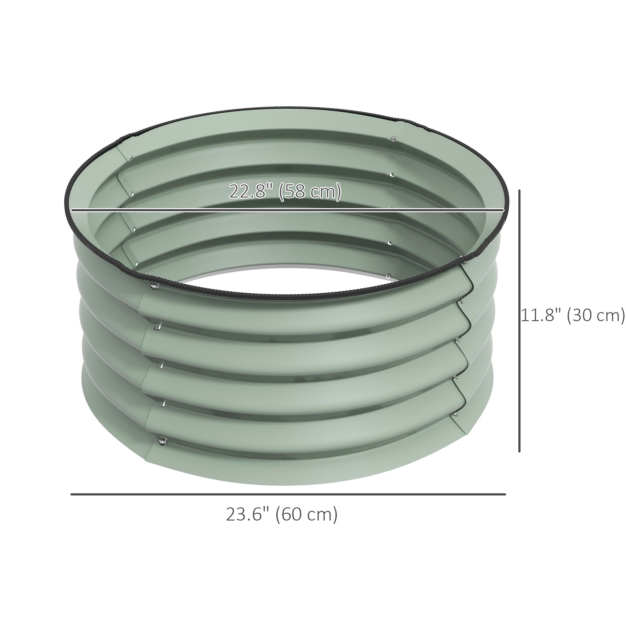 Set of 2 Raised Garden Bed, Metal Planter Box with Safety Edging, Easy-to-assemble Stock Tank, Green Raised Garden Beds at Gallery Canada