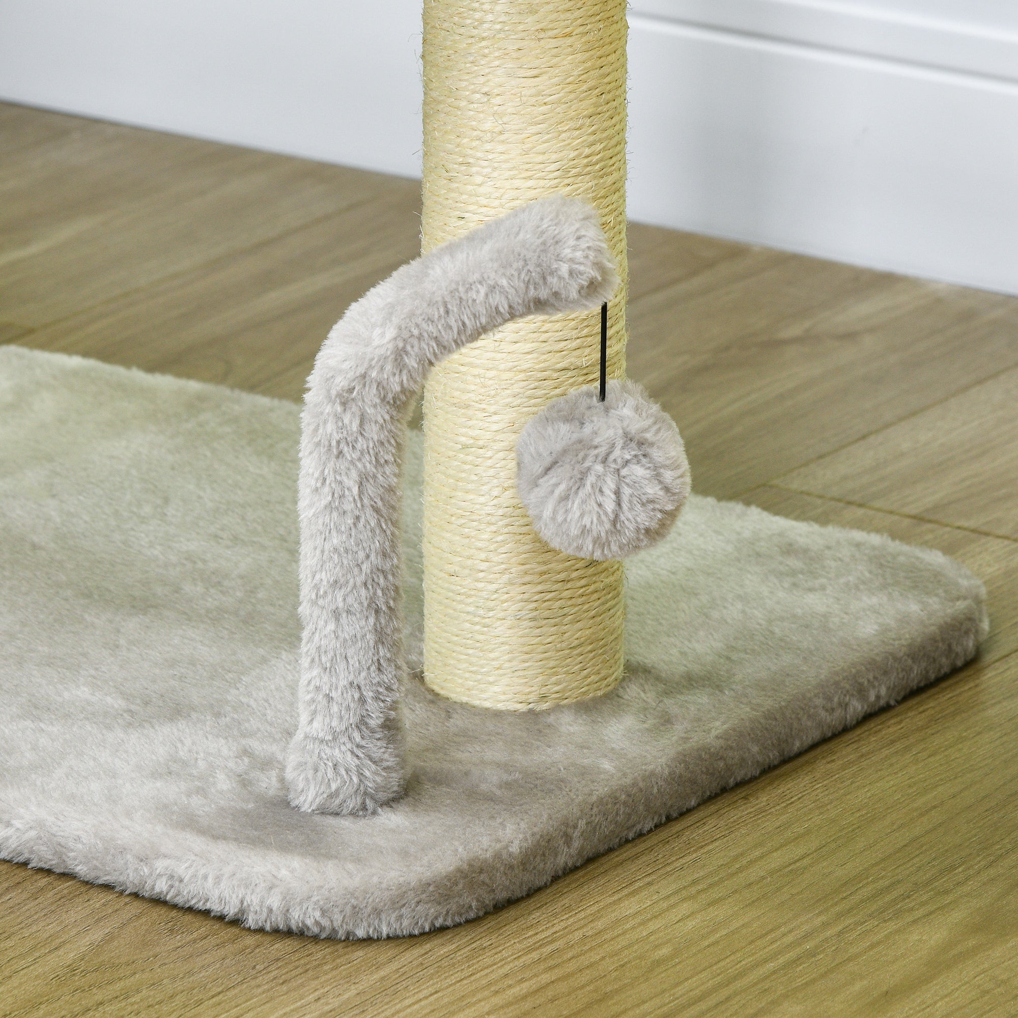 Cat Tower Condo for Indoor Cats, Small Cat Tree with Sisal Scratching Posts, Top Perch, Dangling Balls, Light Grey Cat Trees at Gallery Canada