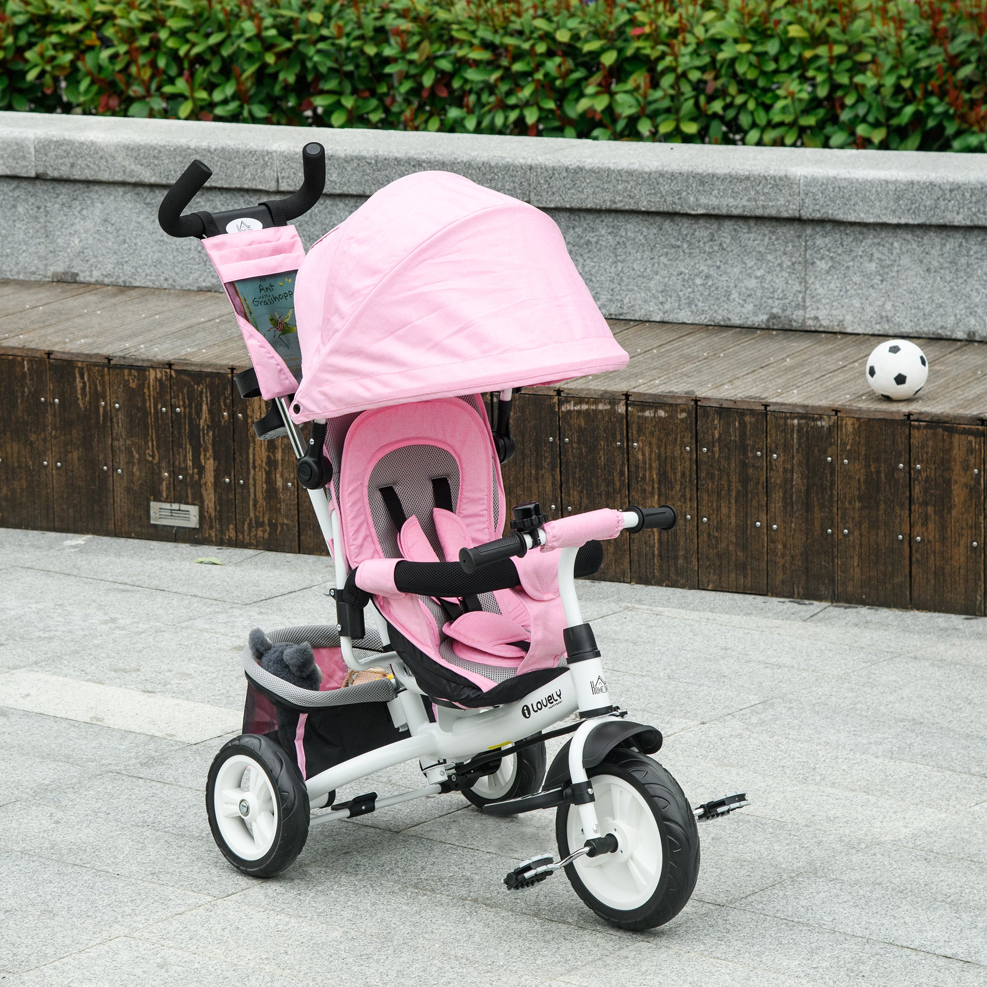 6 in 1 Tricycle for Toddler 1-5 Years with Parent-Push Handle, Pink Tricycles for Kids at Gallery Canada