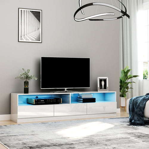 High Gloss LED TV Cabinet Stand for TVs up to 75