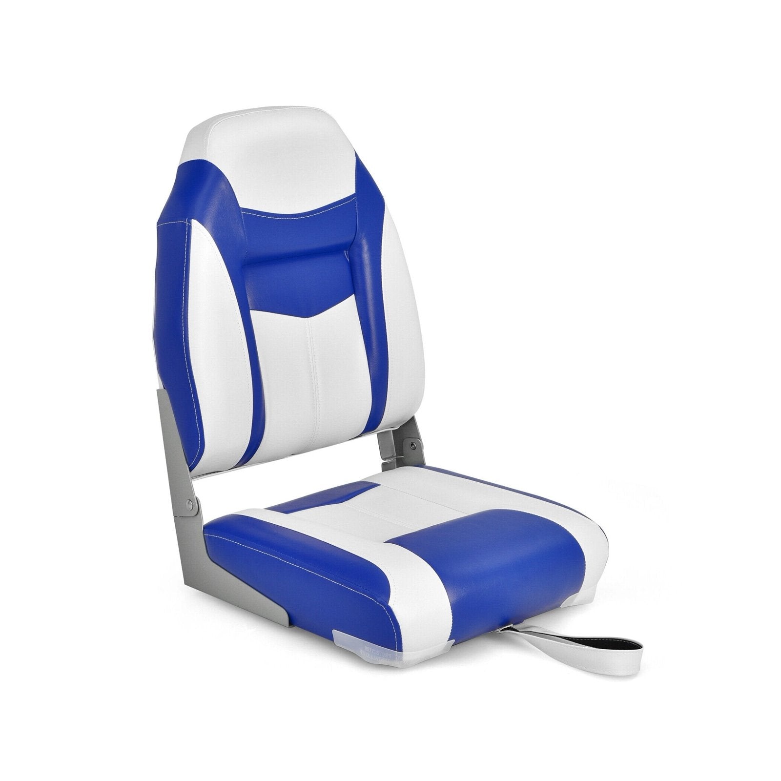 High Back Folding Boat Seats with Blue White Sponge Cushion and Flexible Hinges, Blue Swimming   at Gallery Canada