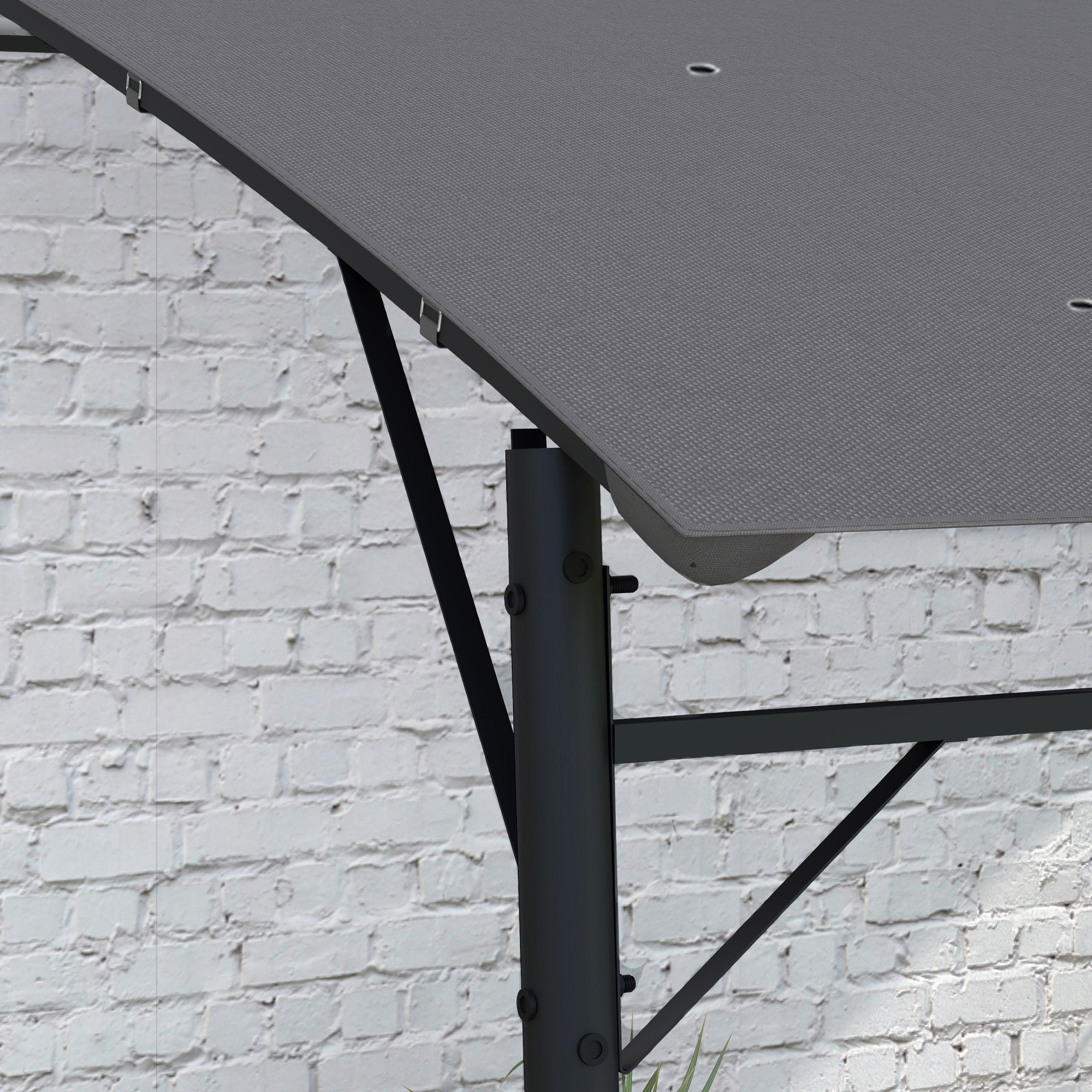10' x 13' Outdoor Pergola with UV30+ Protection Canopy and Steel Frame for Porch, Patio, Deck, Backyard, Dark Grey Pergolas at Gallery Canada