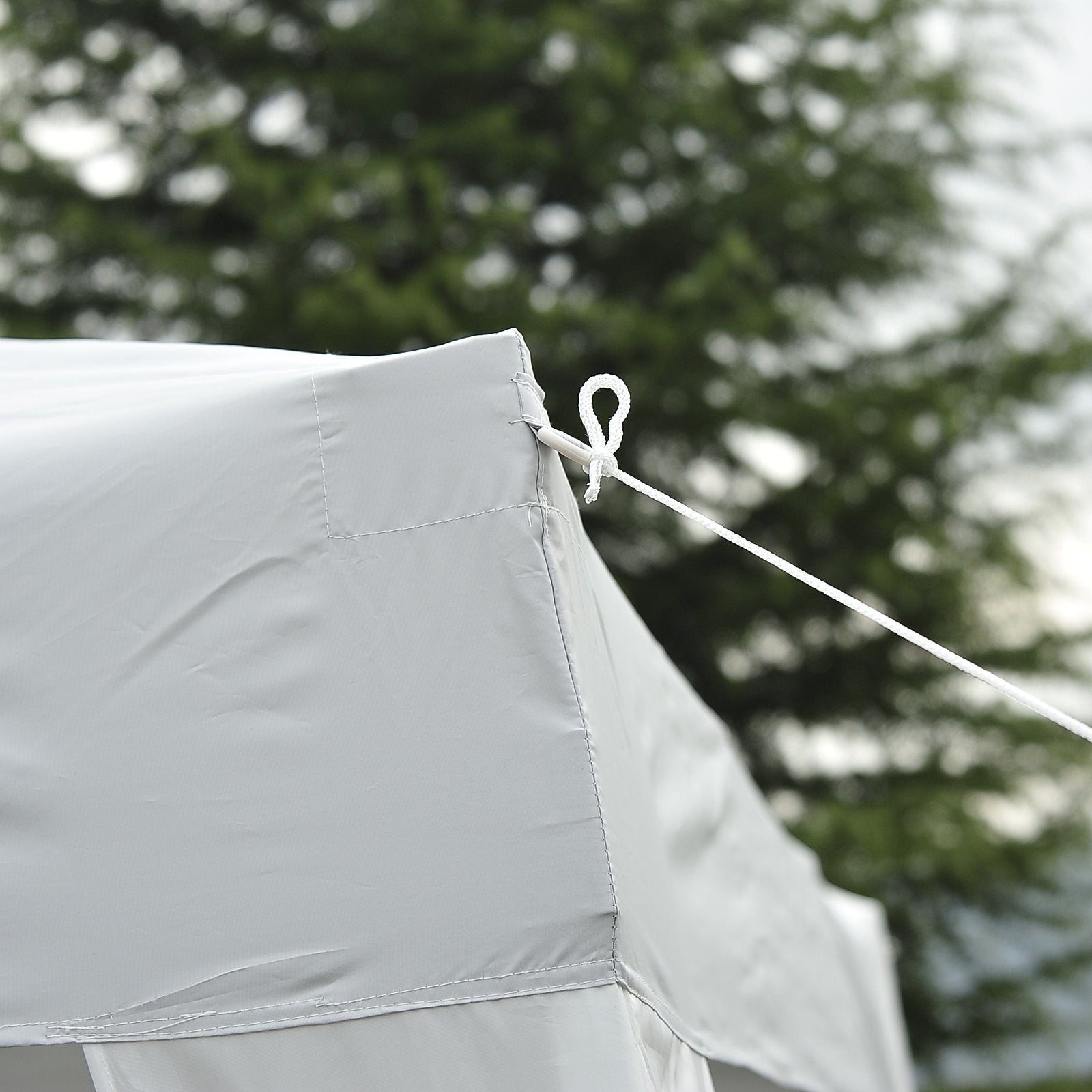 x 10' Outsunny Arbor Barnum Folding Pop-up Garden Gazebo with Transport Bag-White Pop Up Canopies at Gallery Canada