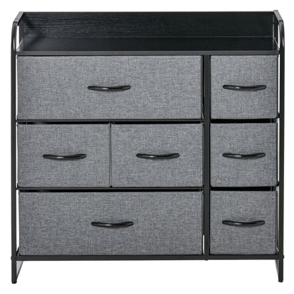 7-Bin Dresser Storage Tower Cabinet Organizer Unit, Easy Pull Fabric Bins with Metal Frame for Bedroom Storage Cabinets   at Gallery Canada