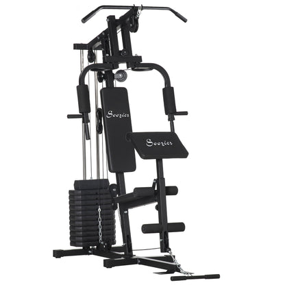 Home Gym Equipment Weight Training Machine, Multifunction Workout Machine with 143lbs Weight Stack for Full Body Workout and Strength Training Power Towers   at Gallery Canada