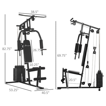 Home Gym Machine, Multifunction Gym Equipment with 99lbs Weight Stack for Back, Chest, Arm, Legs, and Full Body Workout Power Towers   at Gallery Canada