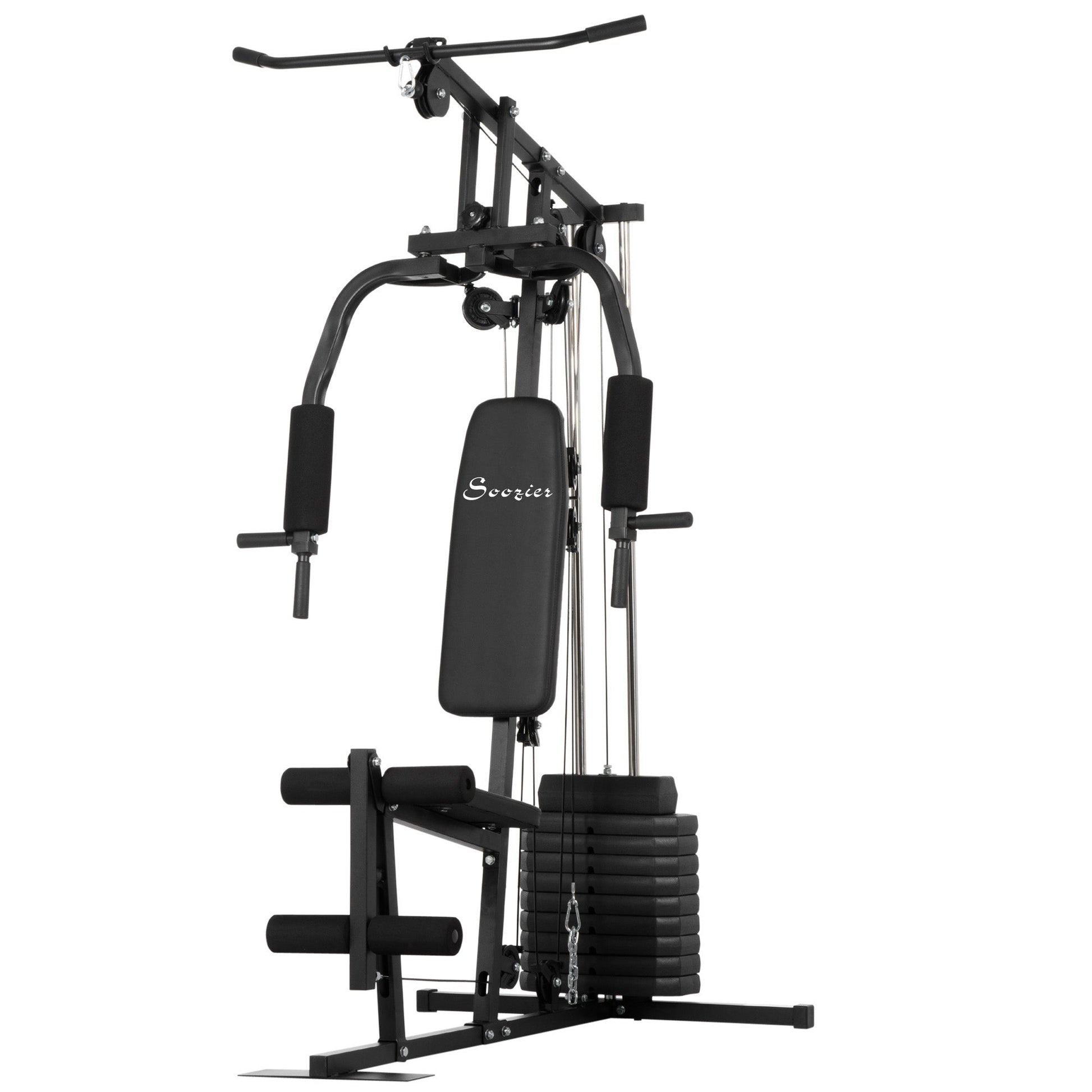 Home Gym Machine, Multifunction Gym Equipment with 99lbs Weight Stack for Back, Chest, Arm, Legs, and Full Body Workout Power Towers Black  at Gallery Canada