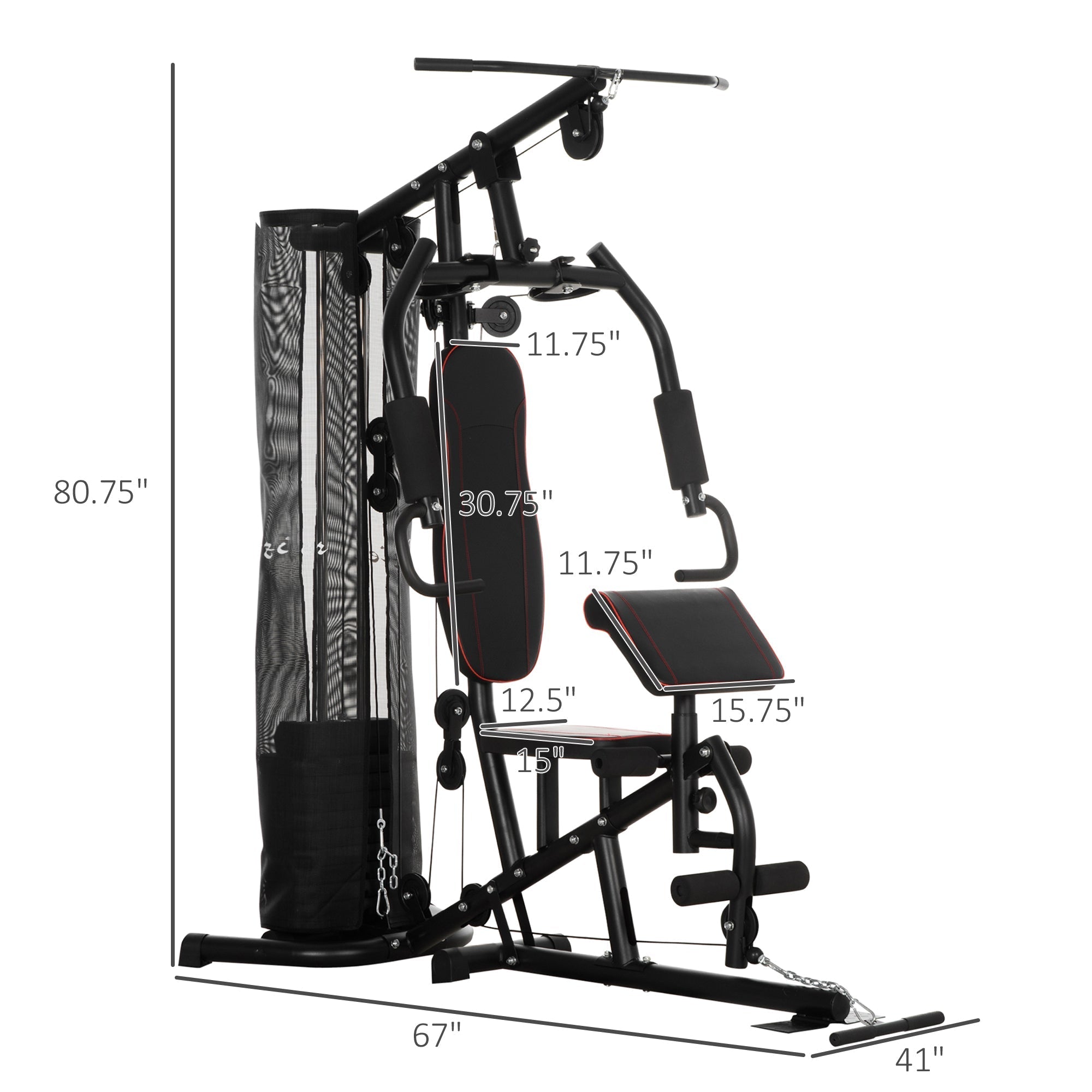 Home Gym, Multifunction Gym Equipment with 100Lbs Weight Stack for Back, Chest, Arm, Leg and Full Body Workout Power Towers   at Gallery Canada