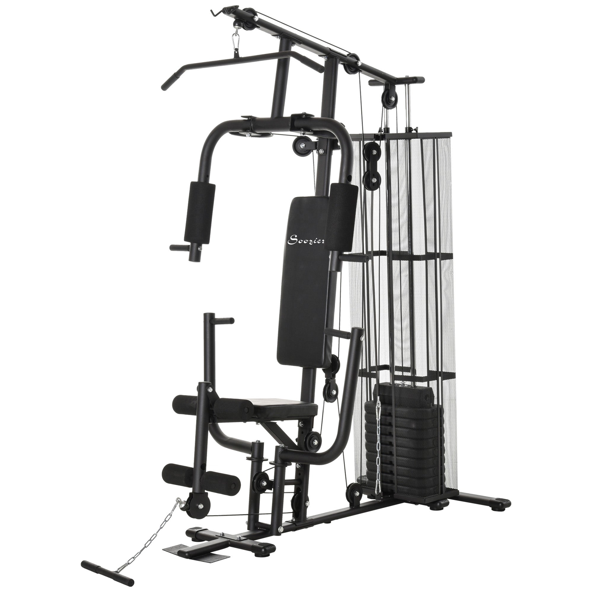 Multifunction Home Gym with 100Lbs Weight Stack for Full-Body Workout, Black Power Towers Black  at Gallery Canada