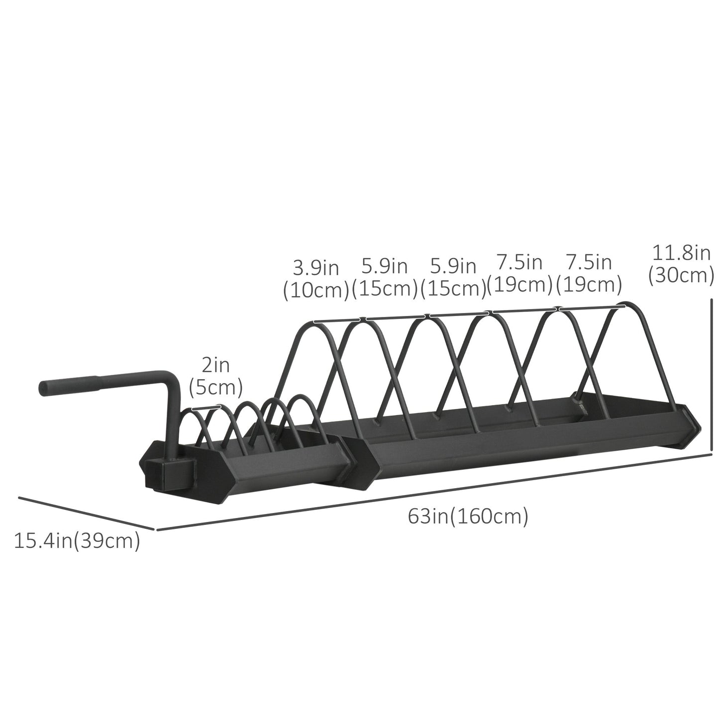 Horizontal Weight Rack, Weight Plate Rack Holder, Bumper Plate Storage with Transport Wheels and Handle for Home Gym Power Towers   at Gallery Canada