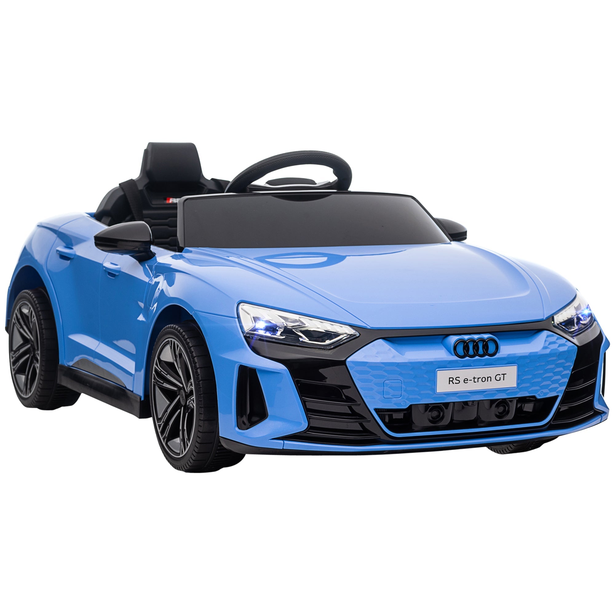 Electric Ride On Car with Remote Control, 12V 3.1 MPH Kids Ride-On Toy for Boys and Girls with Suspension System, Horn Honking, Music, Lights, Blue Electric Toy Cars Multi Colour  at Gallery Canada