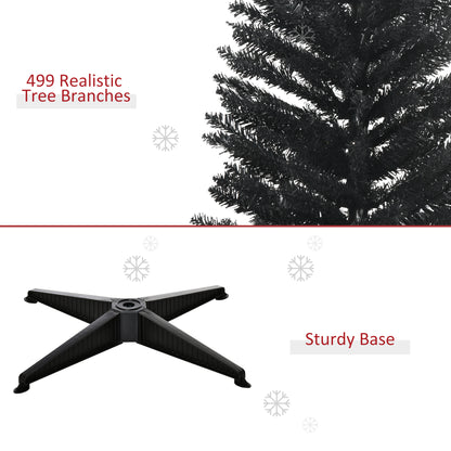 7FT Artificial Christmas Tree, Pencil Christmas Tree with Realistic Branches, Stable Stand, Black Pencil Christmas Trees   at Gallery Canada