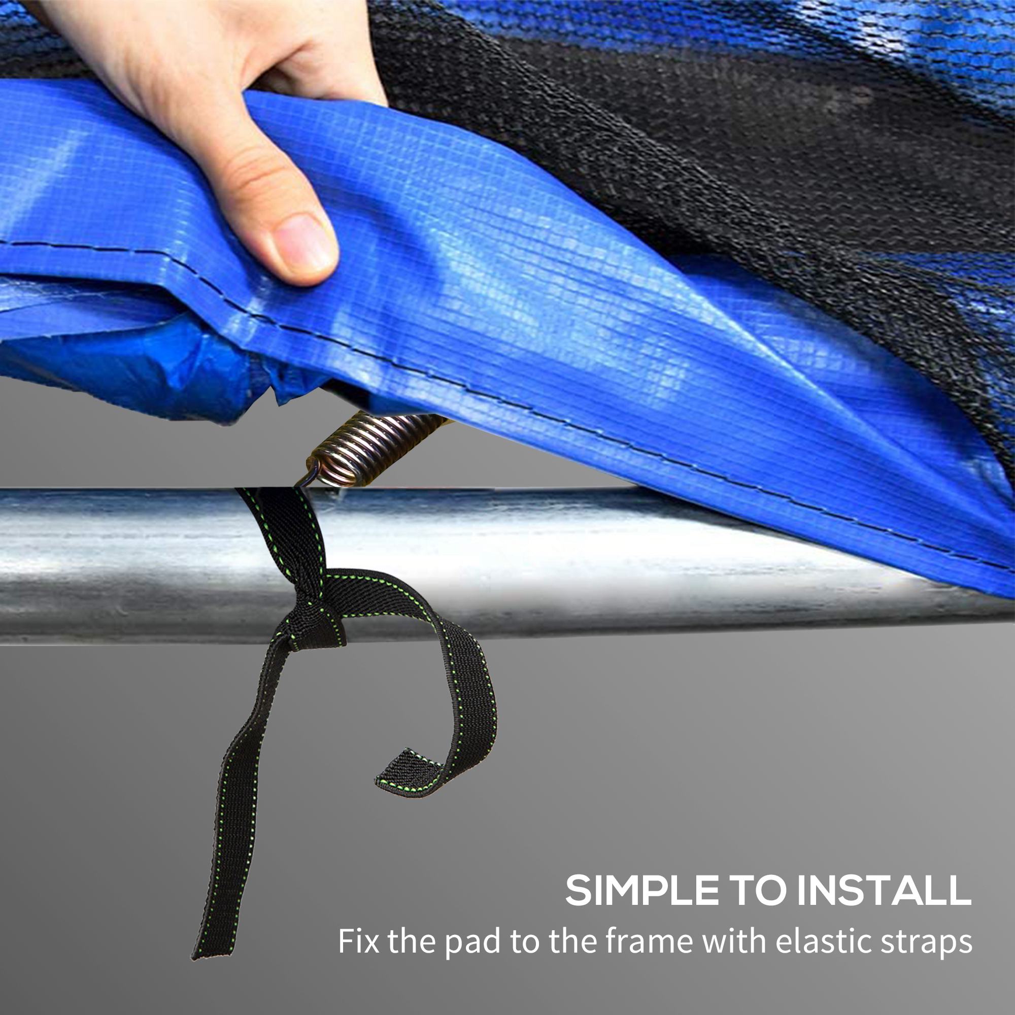 8FT Trampoline Spring Cover, Trampoline Pad Replacement, Waterproof and Tear-Resistant, All-Weather Trampoline Accessories, Multi-Colored Trampolines at Gallery Canada