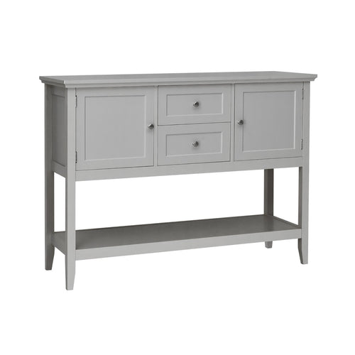 Wooden Sideboard Buffet Console Table  with Drawers and Storage, Gray