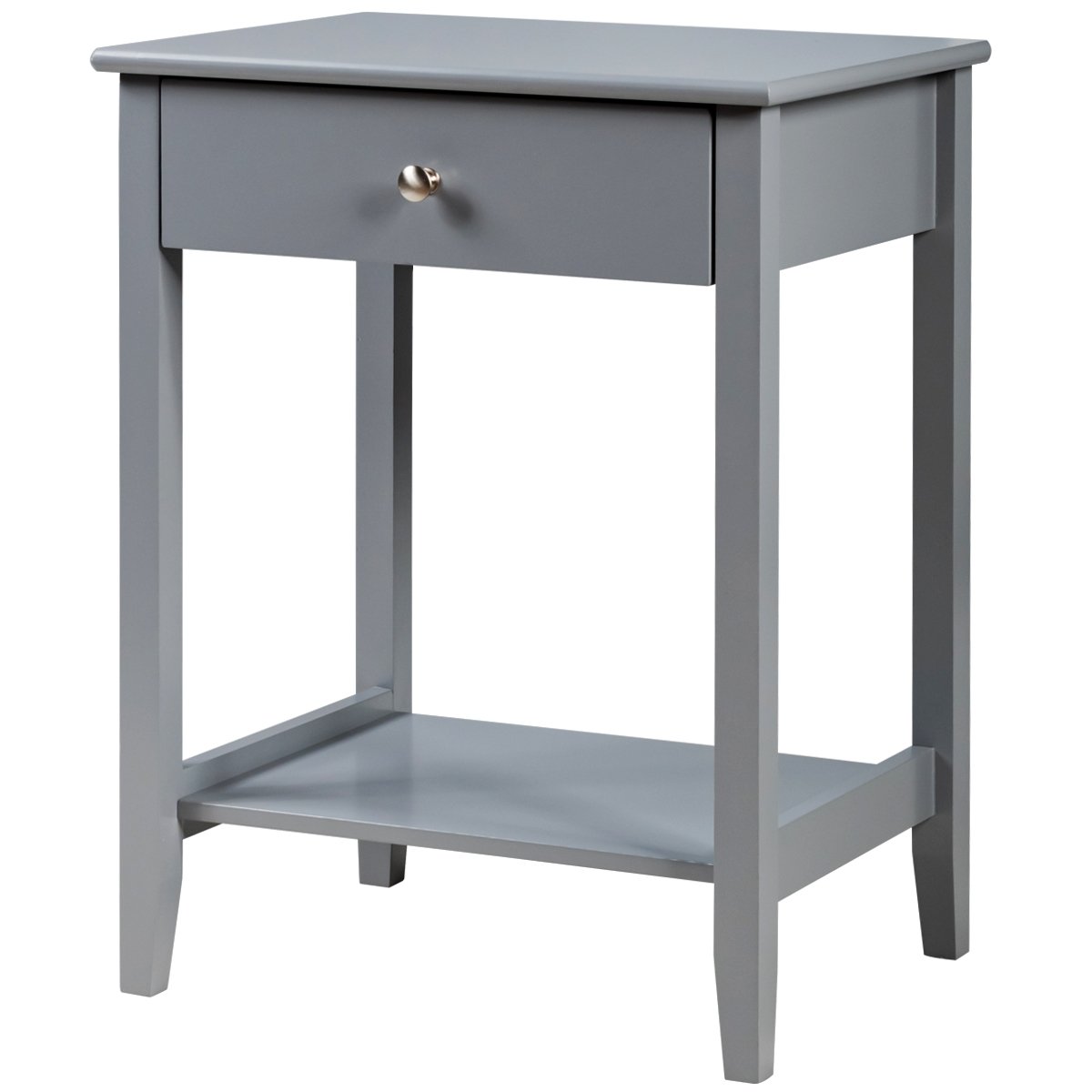 Set of 2 Wooden Bedside Sofa Table, Gray - Gallery Canada