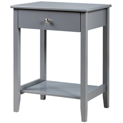 Set of 2 Wooden Bedside Sofa Table, Gray End & Side Tables   at Gallery Canada