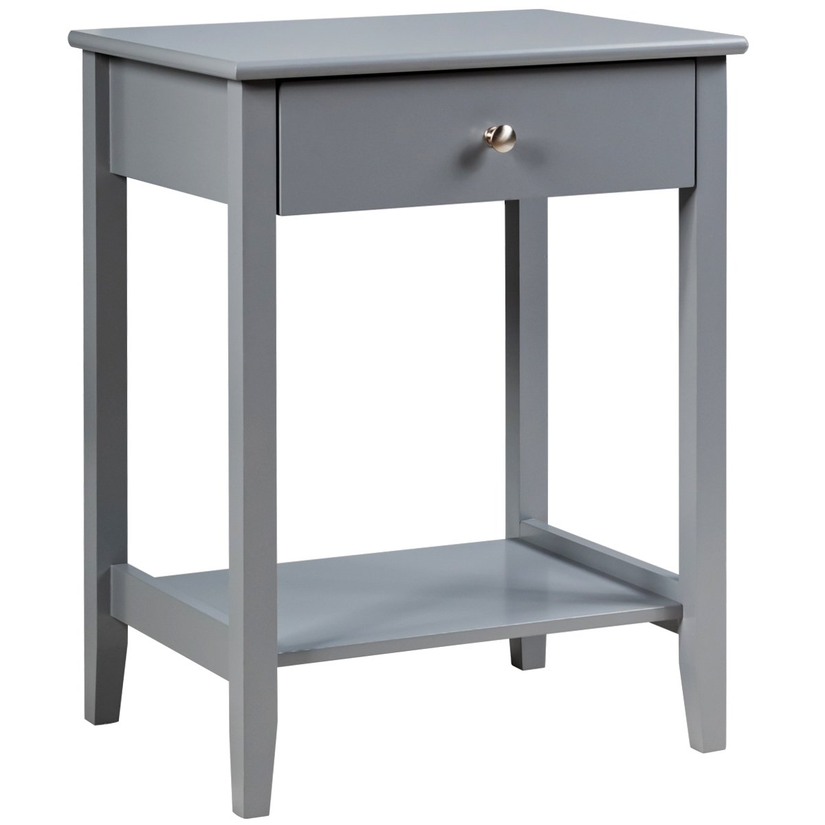 Set of 2 Wooden Bedside Sofa Table, Gray - Gallery Canada