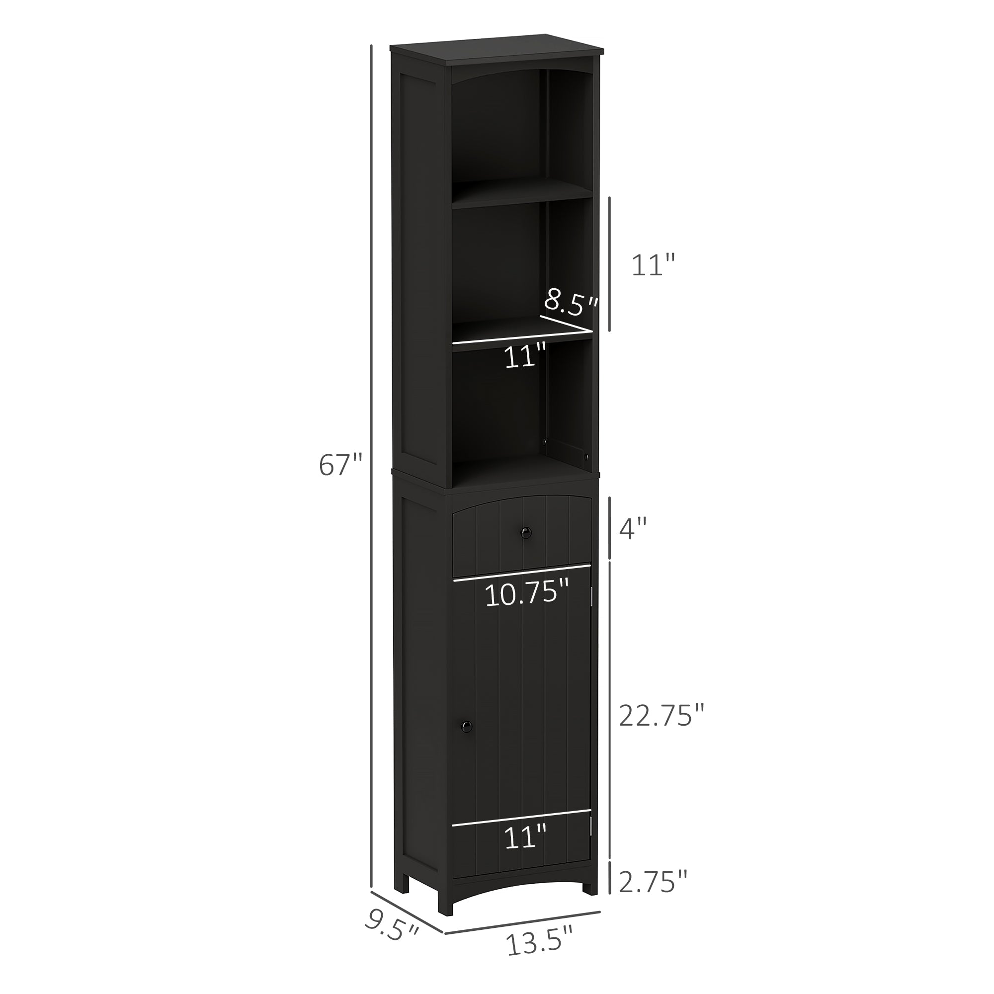 Tall Bathroom Cabinet Storage Organizer, Tall Cabinet with Shelves and Drawer Bathroom Cabinets at Gallery Canada